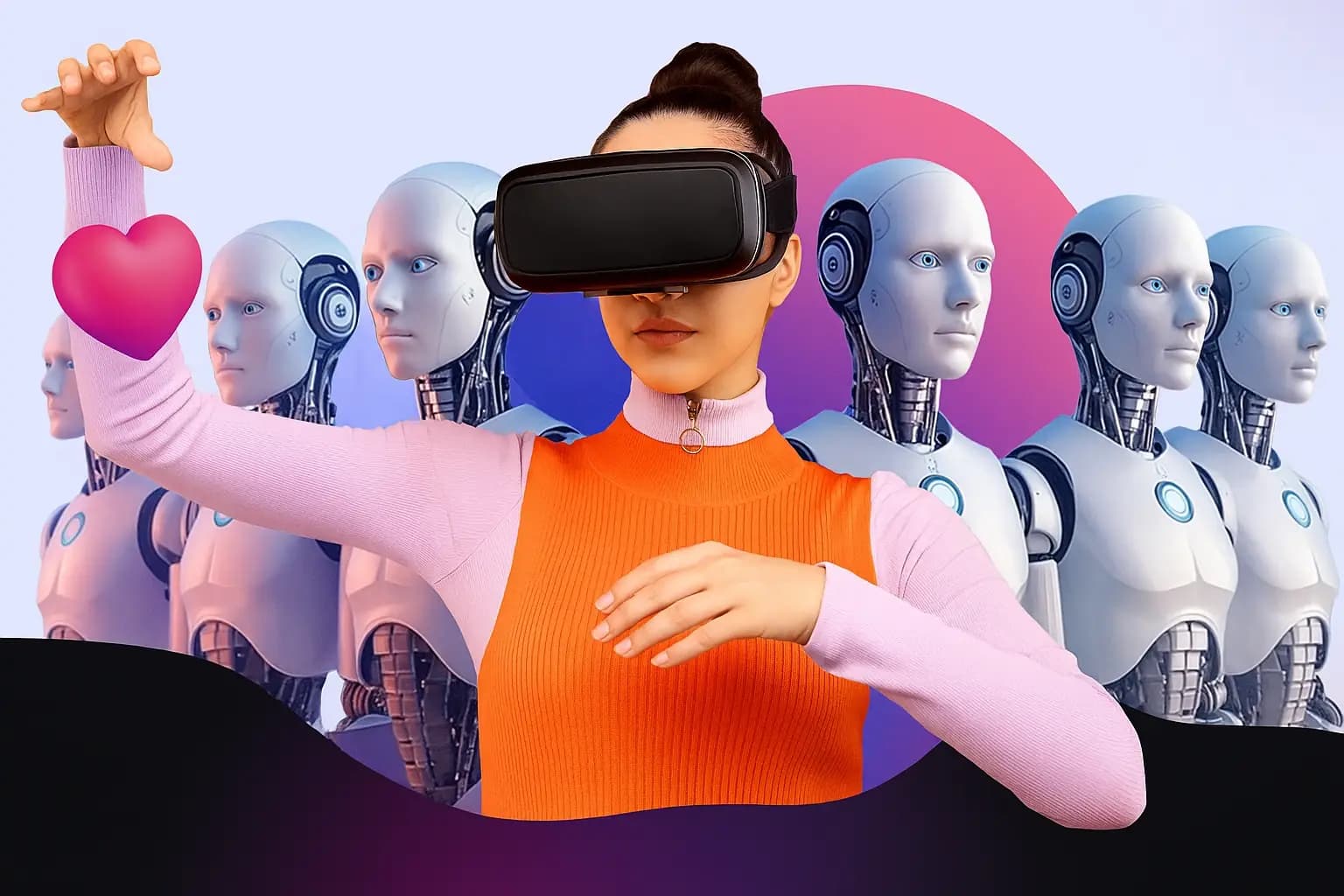 AI platform hero with intelligent robot